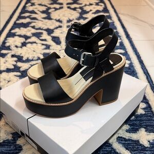 Dolce Vita Black Elly Platform Sandals